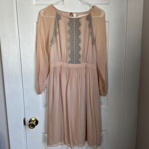 RARE J. Crew Collection Peach and Gray Mini Dress